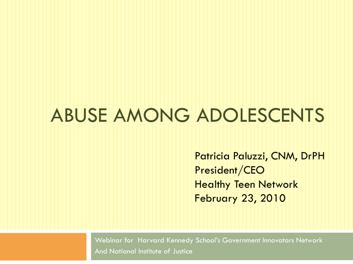 abuse among adolescents