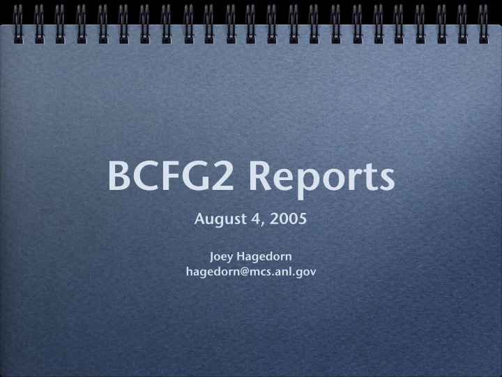 bcfg2 reports