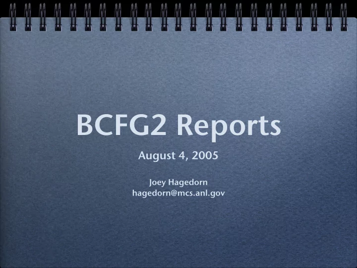 bcfg2 reports
