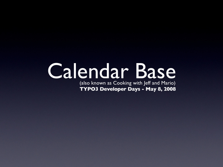 calendar base