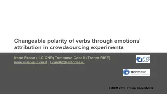 Changeable polarity of verbs through emotions  attribution in crowdsourcing experiments  Irene