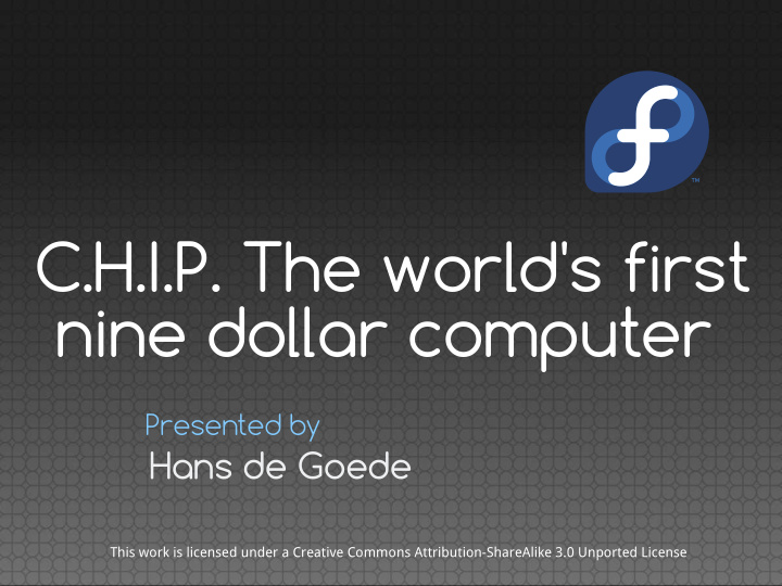 c h i p the world s first nine dollar computer