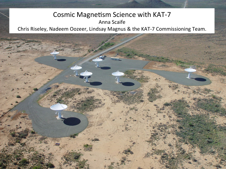 cosmic magne sm science with kat 7