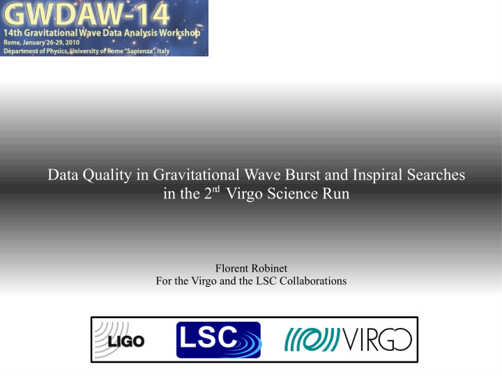 data quality in gravitational wave burst and inspiral