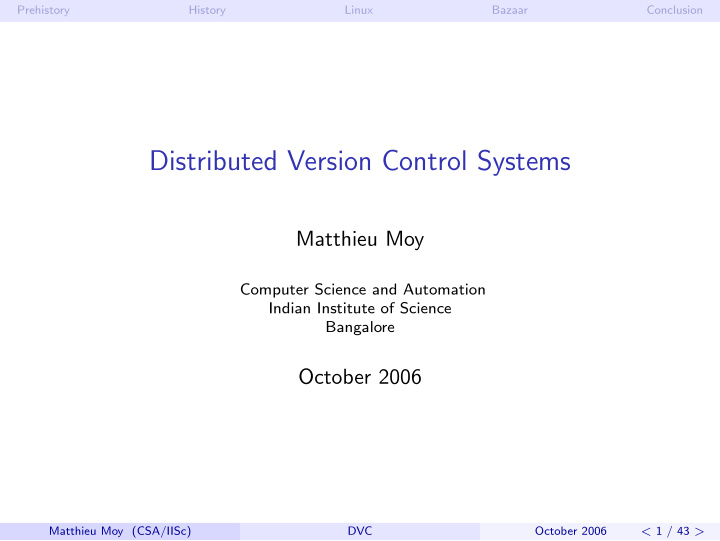 distributed version control systems