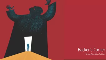 Hackers Corner  Passive Advertising Profiling  STRICTLY CONFIDENTIAL  13 Agosto 2011  Tonacci