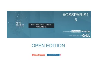 OPEN EDITION  Diffuser les rsultats de la recherche en sciences humaines et sociales