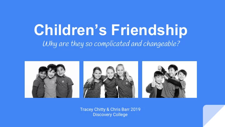 children s friendship