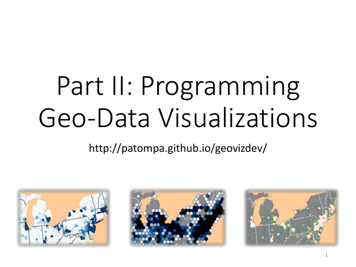 geo data visualizations