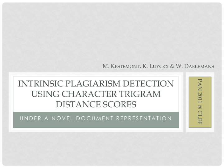 intrinsic plagiarism detection