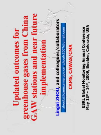 zhoulx@cams.cma.gov.cn, zhoulx2007@gmail.com  Zhou et al., Tellus B, 2003 Zhou et al.,