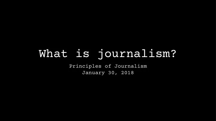 what is journalism