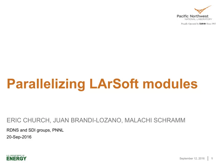 parallelizing larsoft modules