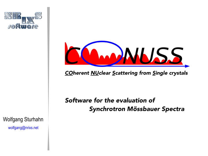 software for the evaluation of synchrotron m ssbauer