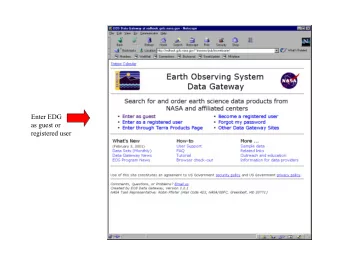 Enter EDG  as guest or  registered user  1a. Specify filters  1b. Specify spatial  criteria NOTE: