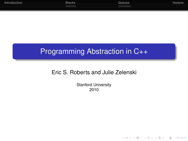 programming abstraction in c