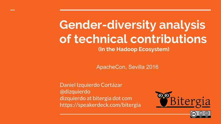 gender diversity analysis of technical contributions