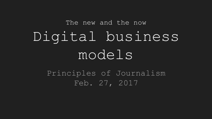 digital business models
