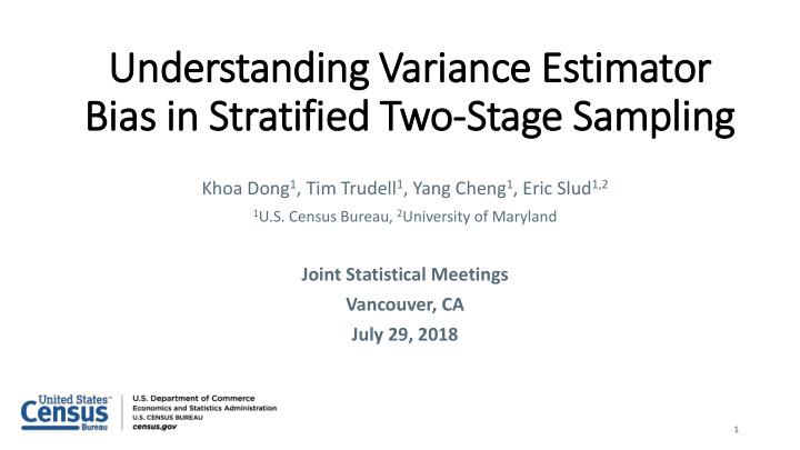 understanding variance estimator