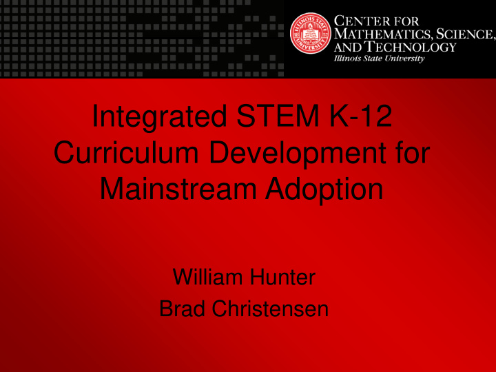 integrated stem k 12 curriculum development for