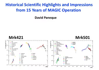 Historical  Scientific  Highlights  and  Impressions    from  15  Years  of