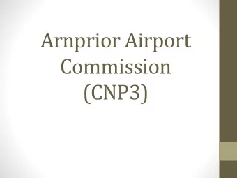 Commission  (CNP3)  Arnprior Airport  The Arnprior Airport, with the aviation identifier, CNP-