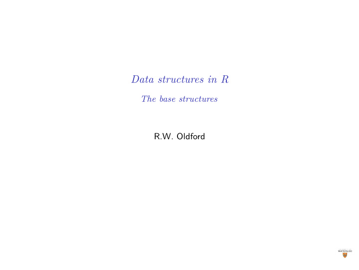 data structures in r