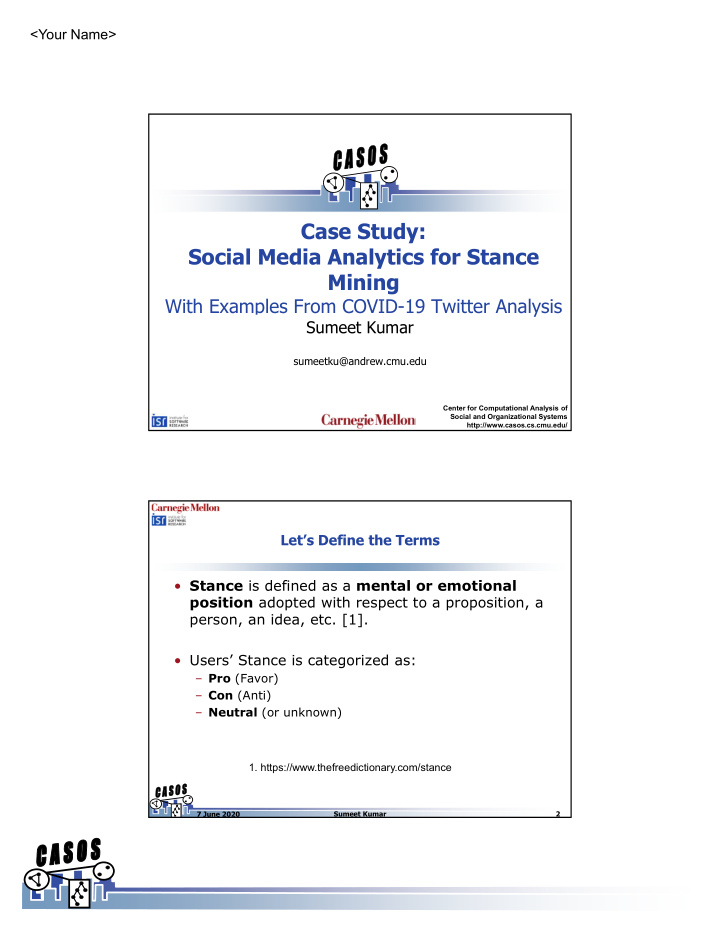 case study social media analytics for stance mining