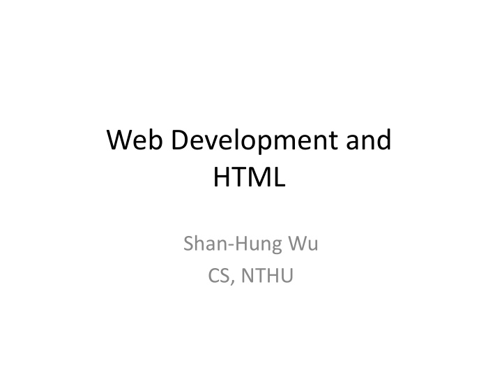 web development and html