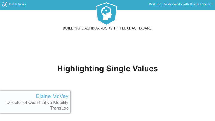 highlighting single values