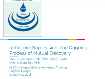 Reflective Supervision: The Ongoing  Process of Mutual Discovery  PRESENTED BY:  Sherri L.