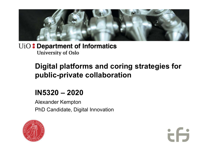 digital platforms and coring strategies for public