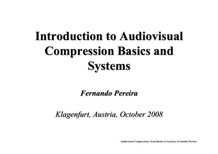 introduction to audiovisual introduction to audiovisual