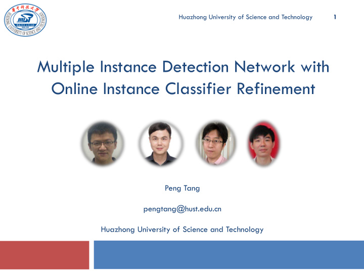 multiple instance detection network with online instance