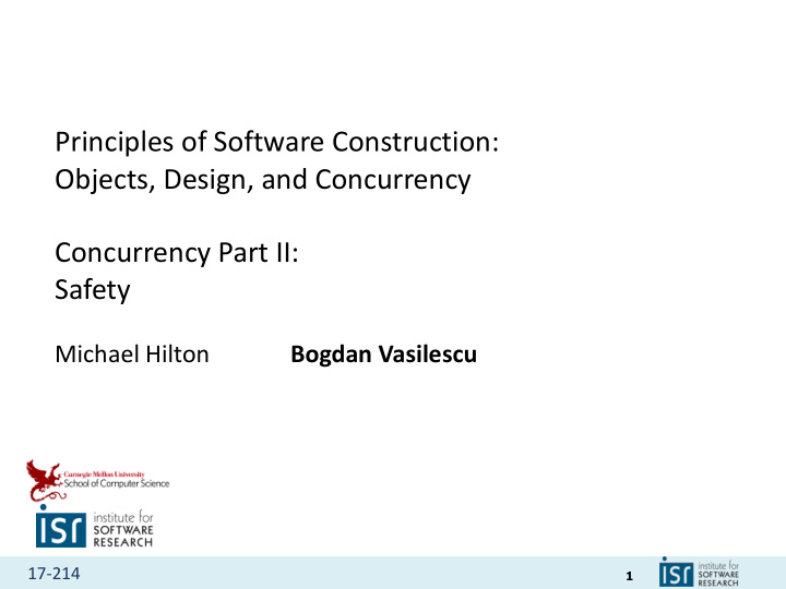 principles of software construction objects design and