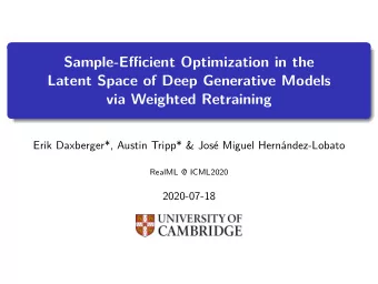 Sample-Efficient Optimization in the  Latent Space of Deep Generative Models  via Weighted