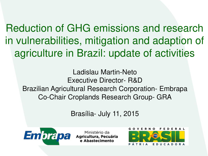 agriculture in brazil update of activities