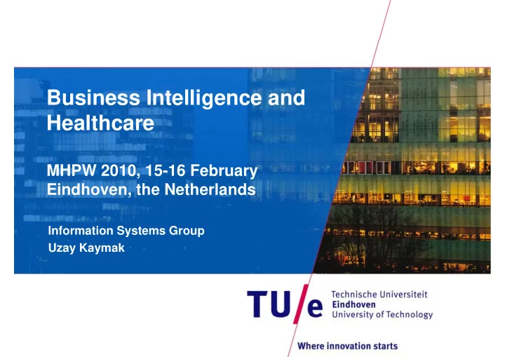 business intelligence and h healthcare lth