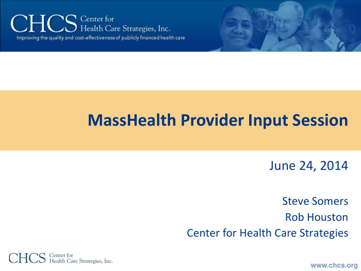 masshealth provider input session