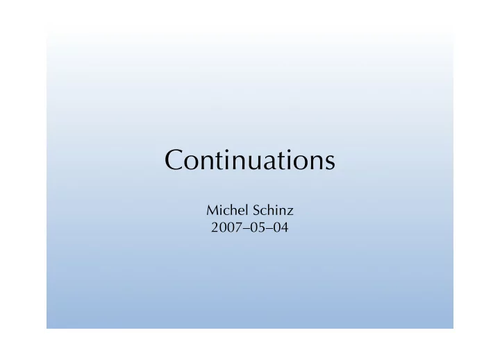 continuations