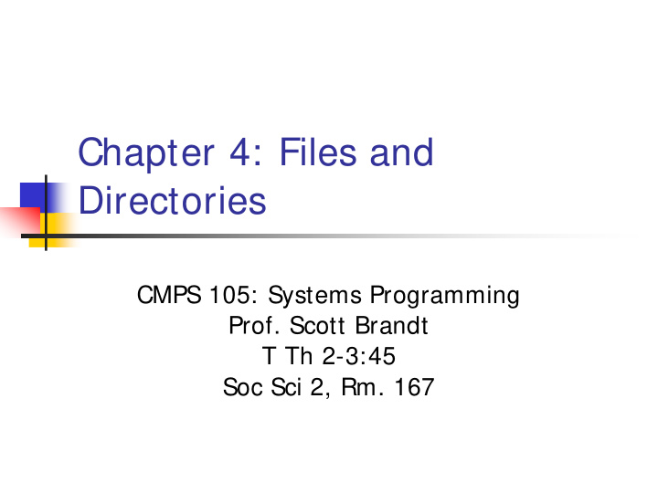 chapter 4 files and directories
