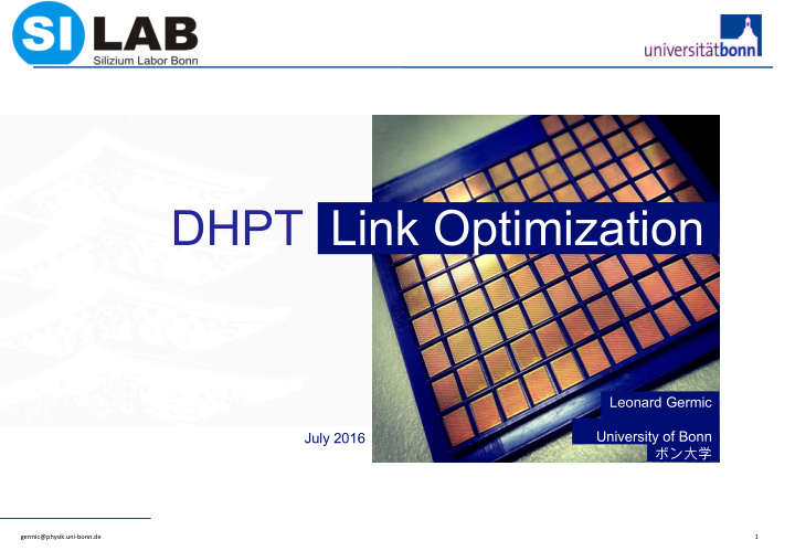 dhpt link optimization