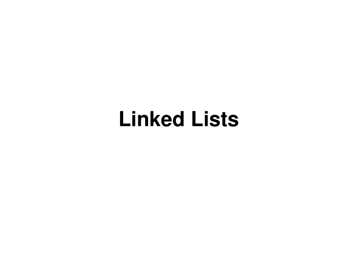 linked lists definition of linked lists