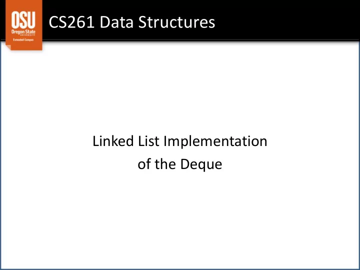 cs261 data structures