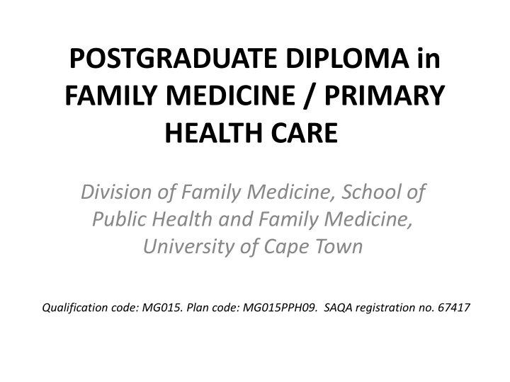 postgraduate diploma in
