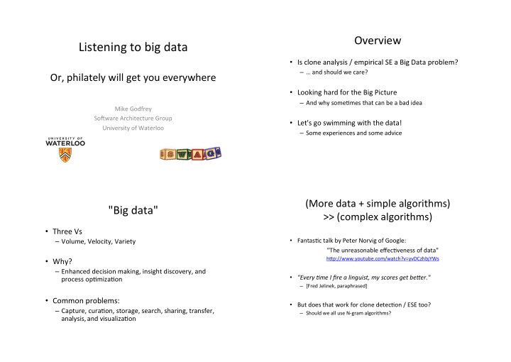 listening to big data