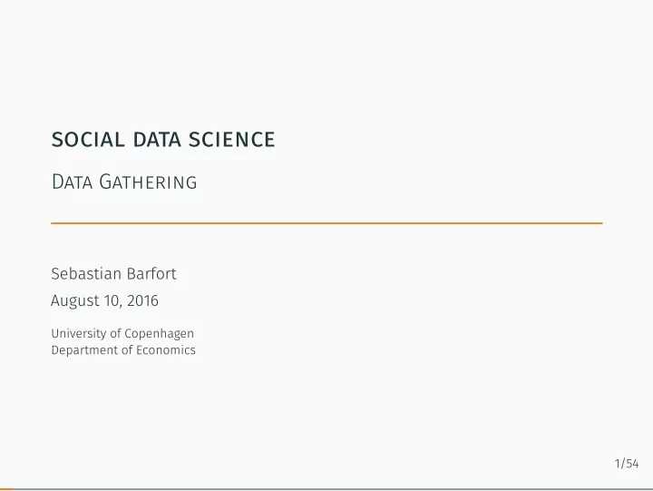 social data science