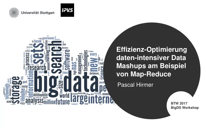 effizienz optimierung daten intensiver data mashups am