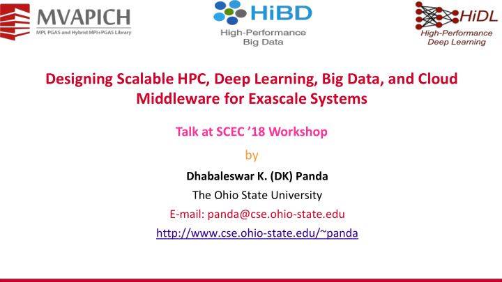designing scalable hpc deep learning big data and cloud