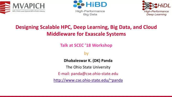 designing scalable hpc deep learning big data and cloud